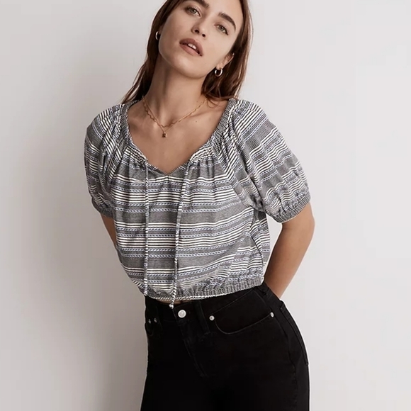 NWT MADEWELL BOHO COTTON CROP TOP - Picture 3 of 6